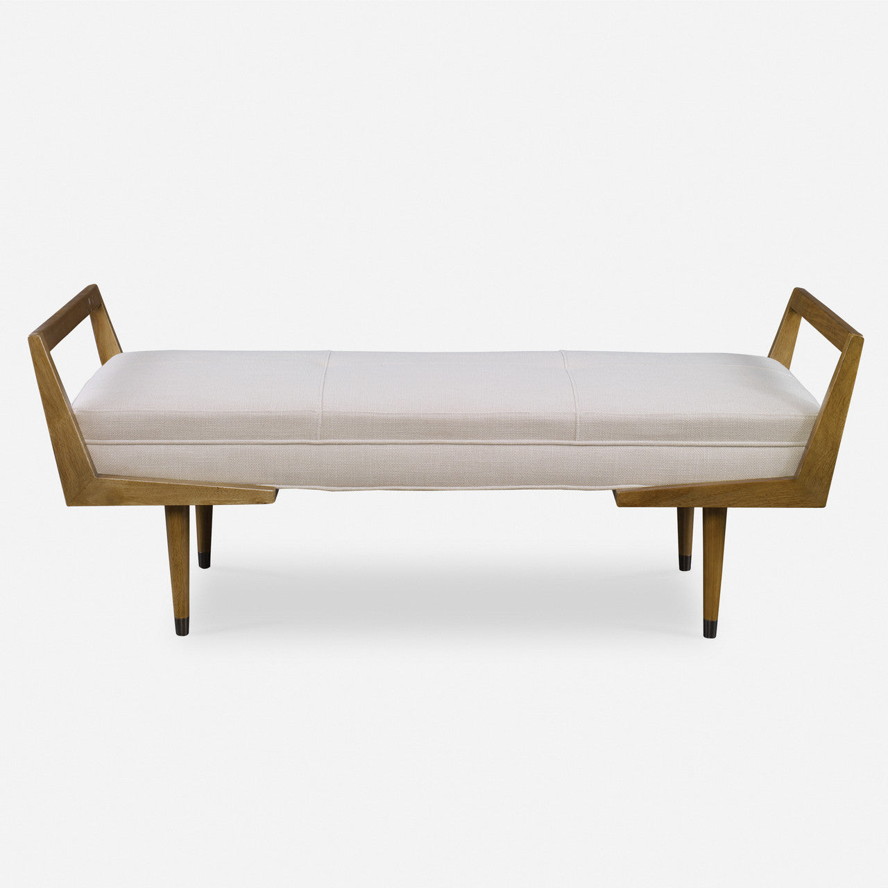 Uttermost Waylon Modern Ivory Bench