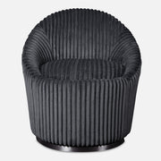 Uttermost Crue Gray Fabric Swivel Chair