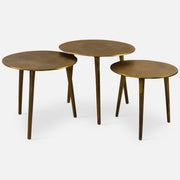 Uttermost Kasai Gold Coffee Tables, S/3