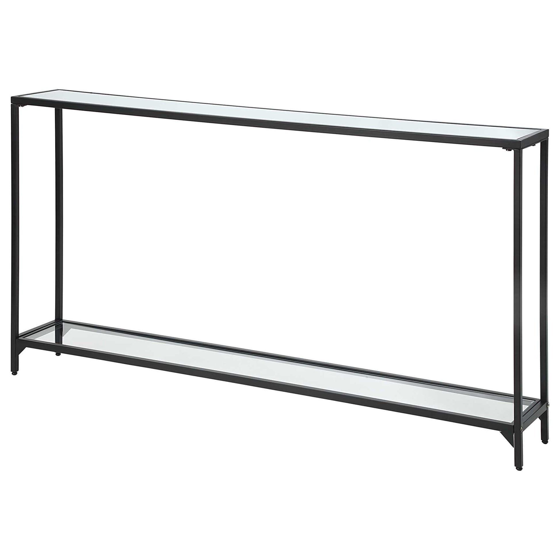 Zabrina Satin Black Iron Console Table
