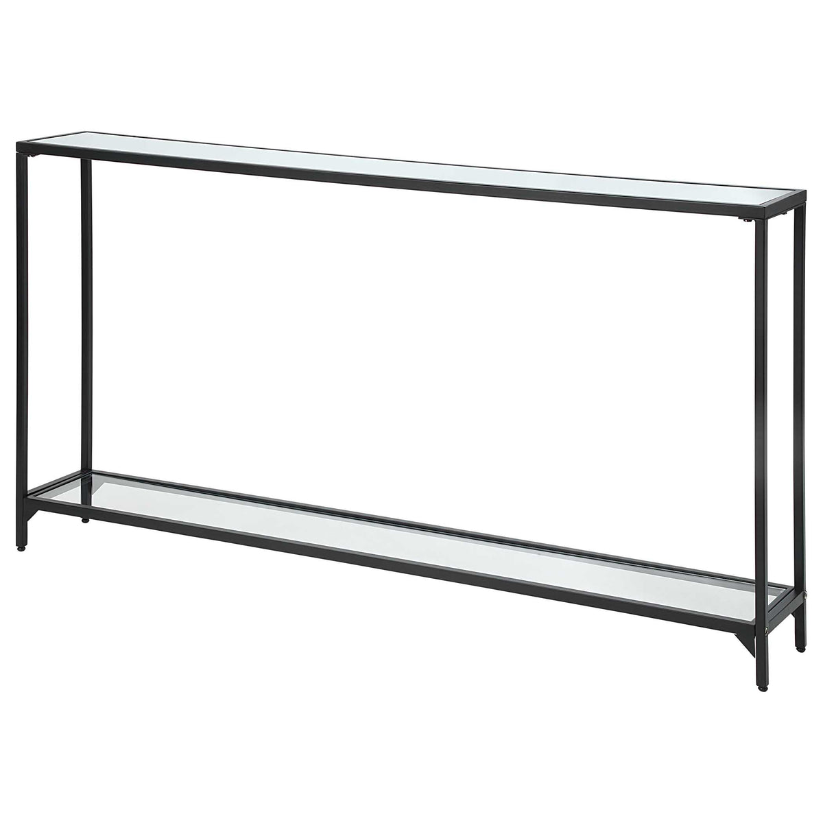 Zabrina Satin Black Iron Console Table