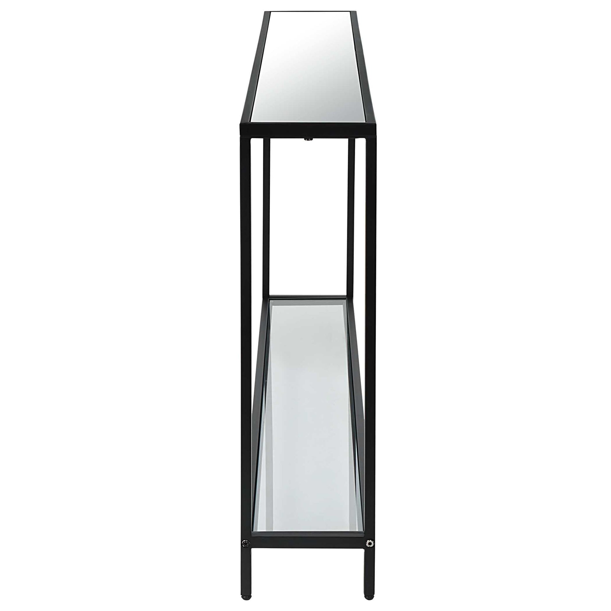 Zabrina Satin Black Iron Console Table