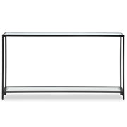 Zabrina Satin Black Iron Console Table
