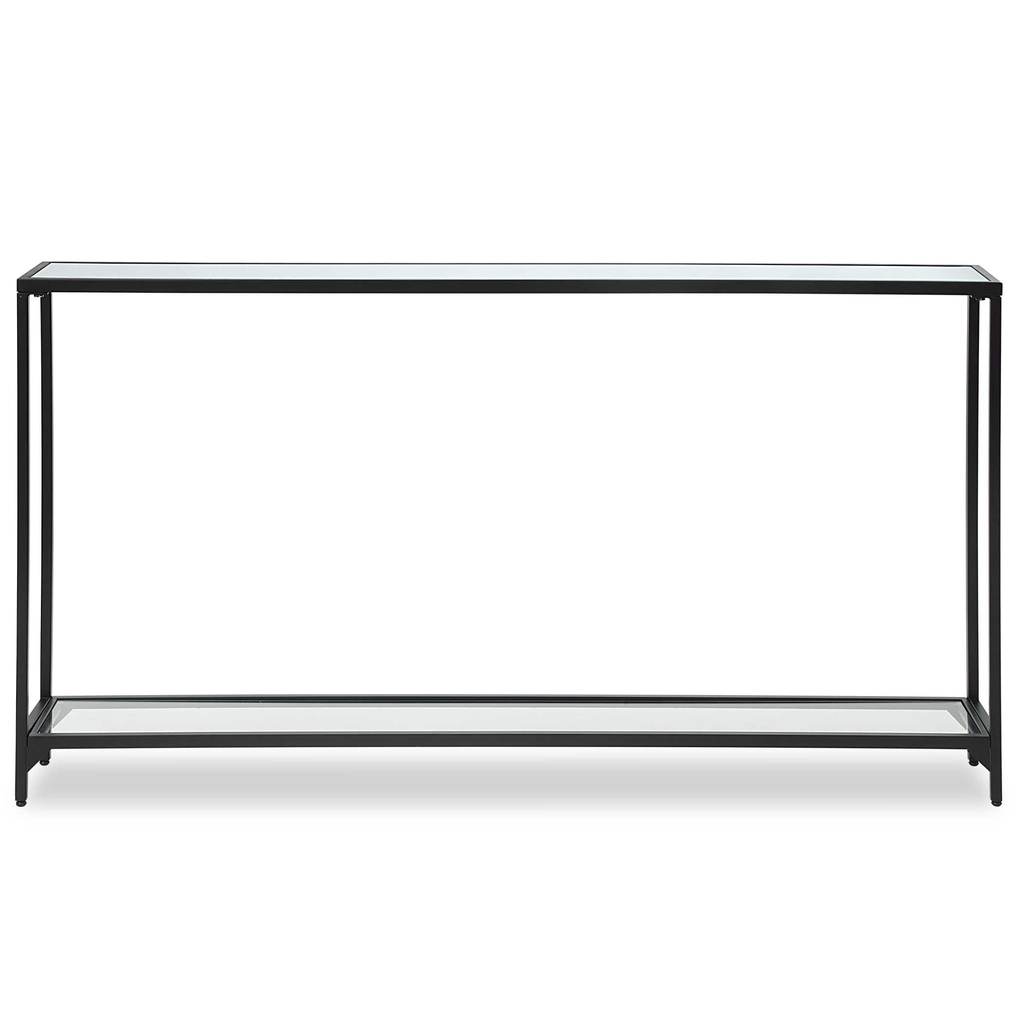 Zabrina Satin Black Iron Console Table