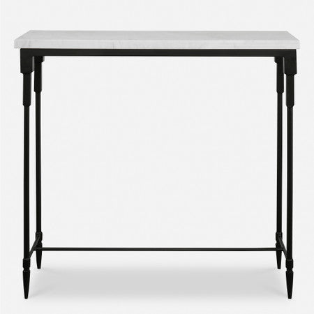 Bourges White Marble Console Table