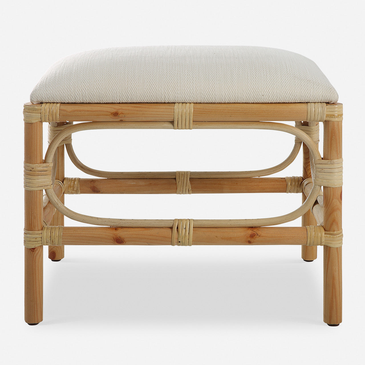 Uttermost Laguna Small White Bench