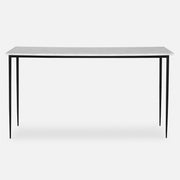 Uttermost Nightfall White Marble Console Table