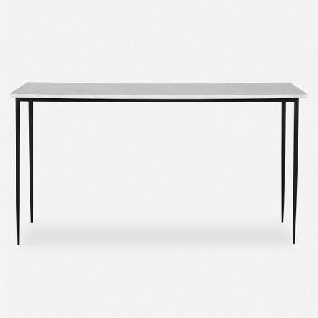 Nightfall White Marble Console Table