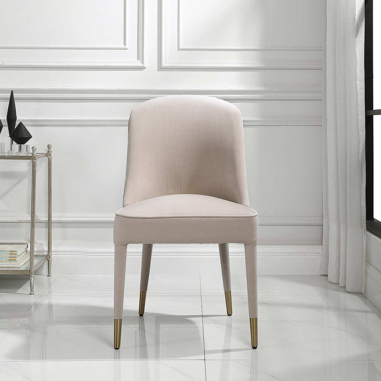 Uttermost Brie Armless Chair, Champagne Set Of 2