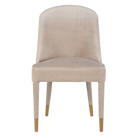 Brie Armless Chair, Champagne Set Of 2