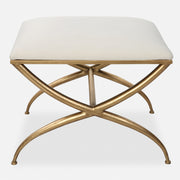 Uttermost Crossing Small White Bench