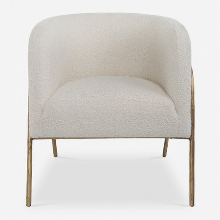 Jacobsen Off White Shearling Accent Chair