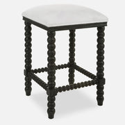 Uttermost Pryce Black Backless Counter Stool