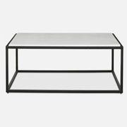 Uttermost Vola Modern White Marble Coffee Table