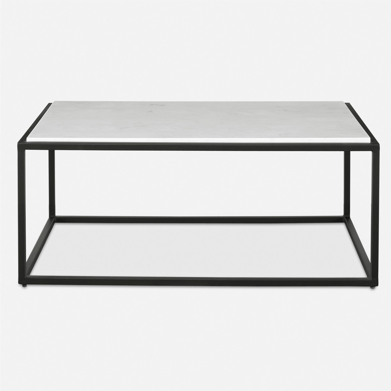 Uttermost Vola Modern White Marble Coffee Table