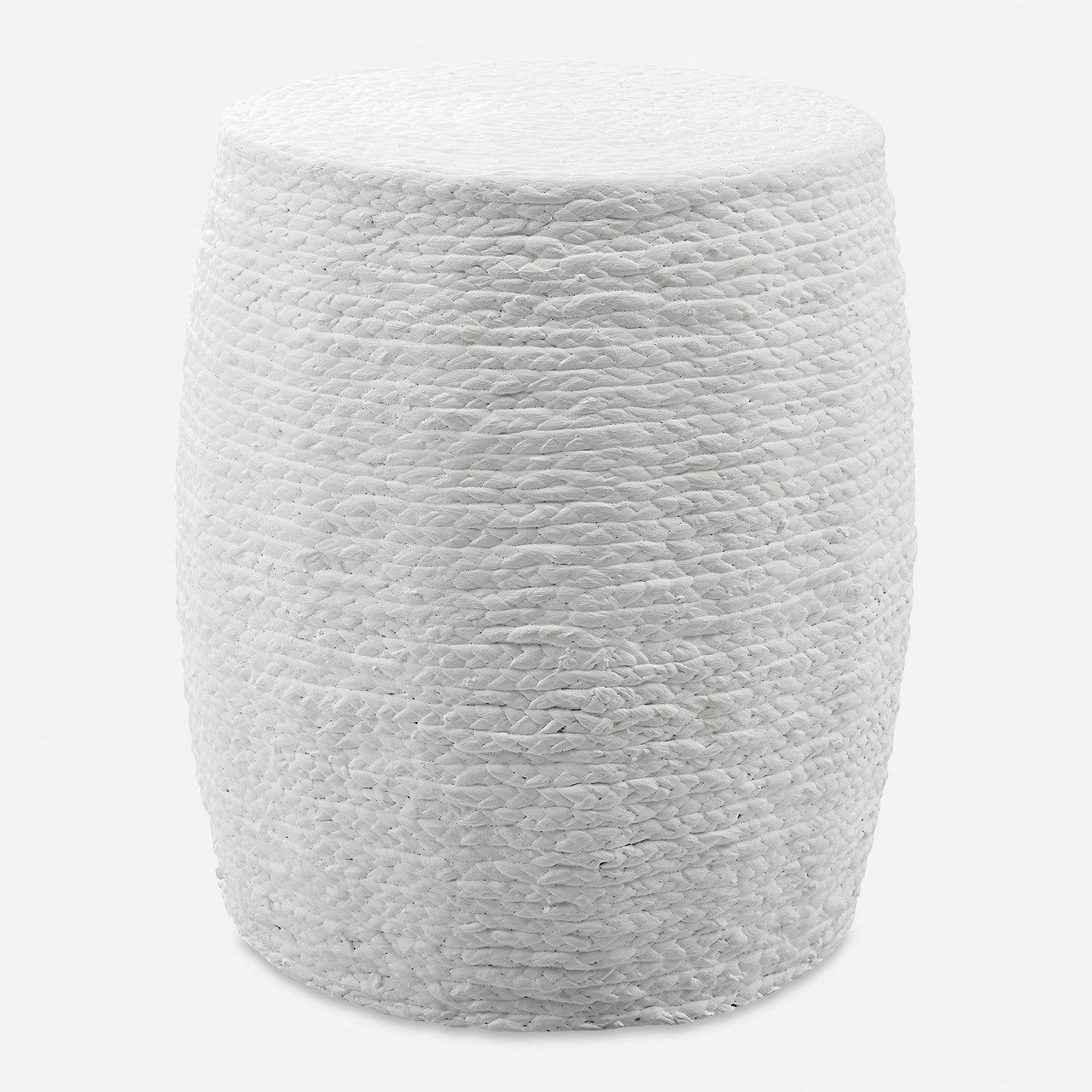 Uttermost Resort White Accent Stool