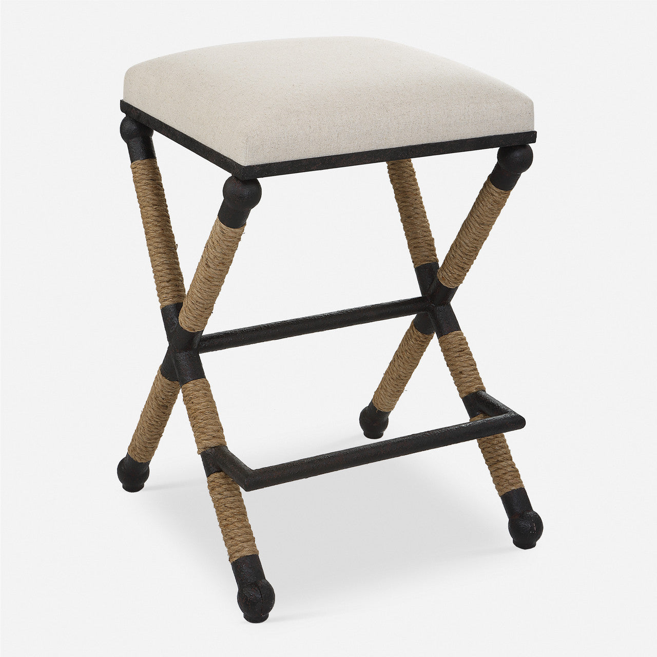 Uttermost Firth Rustic Oatmeal Counter Stool