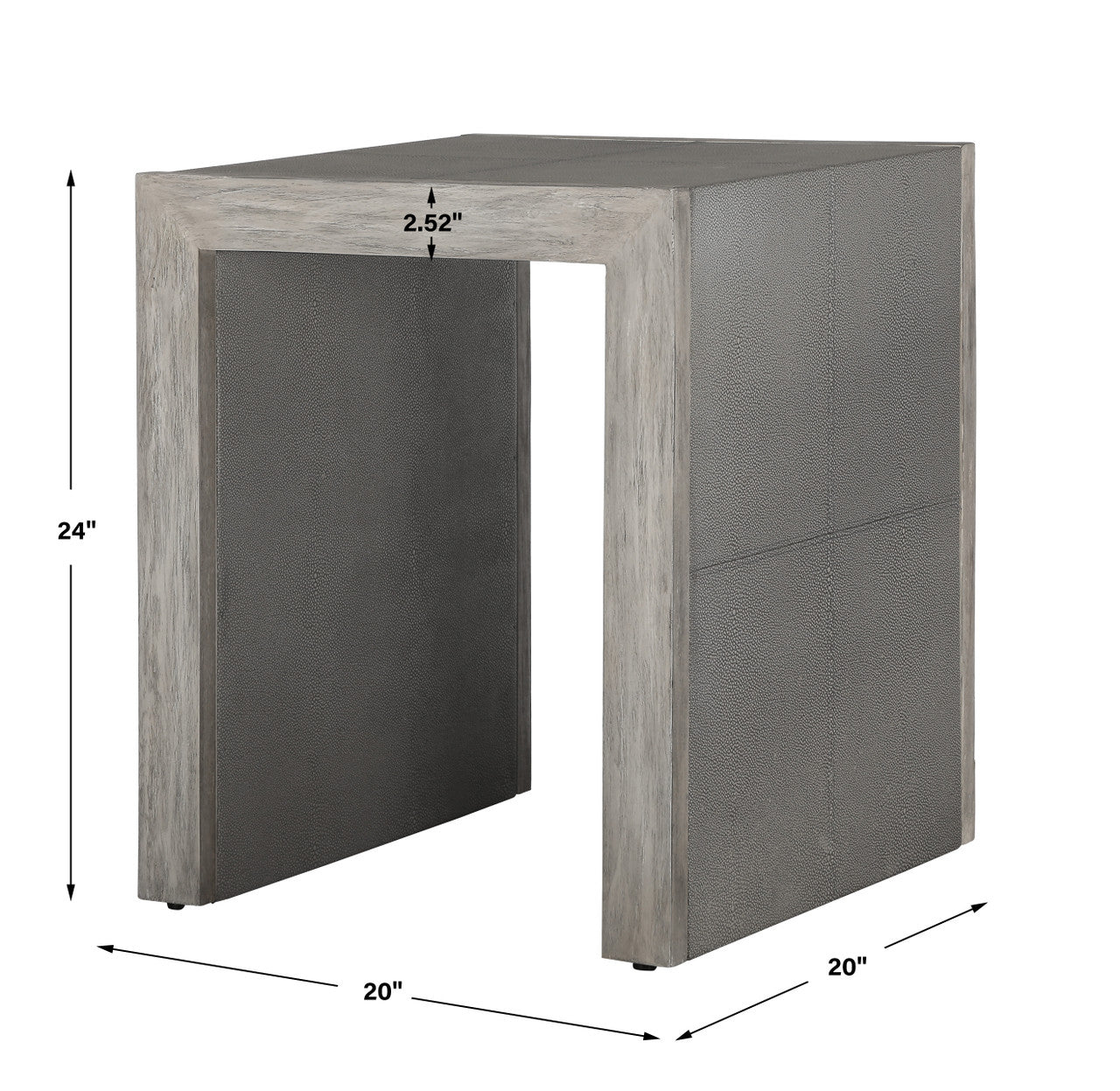 Uttermost Aerina Modern Gray End Table
