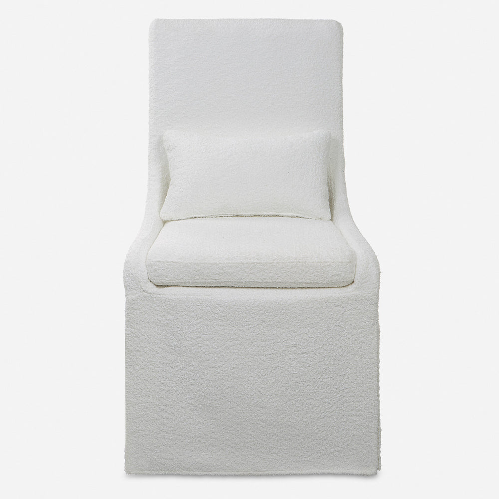 Uttermost Coley White Armless Chair