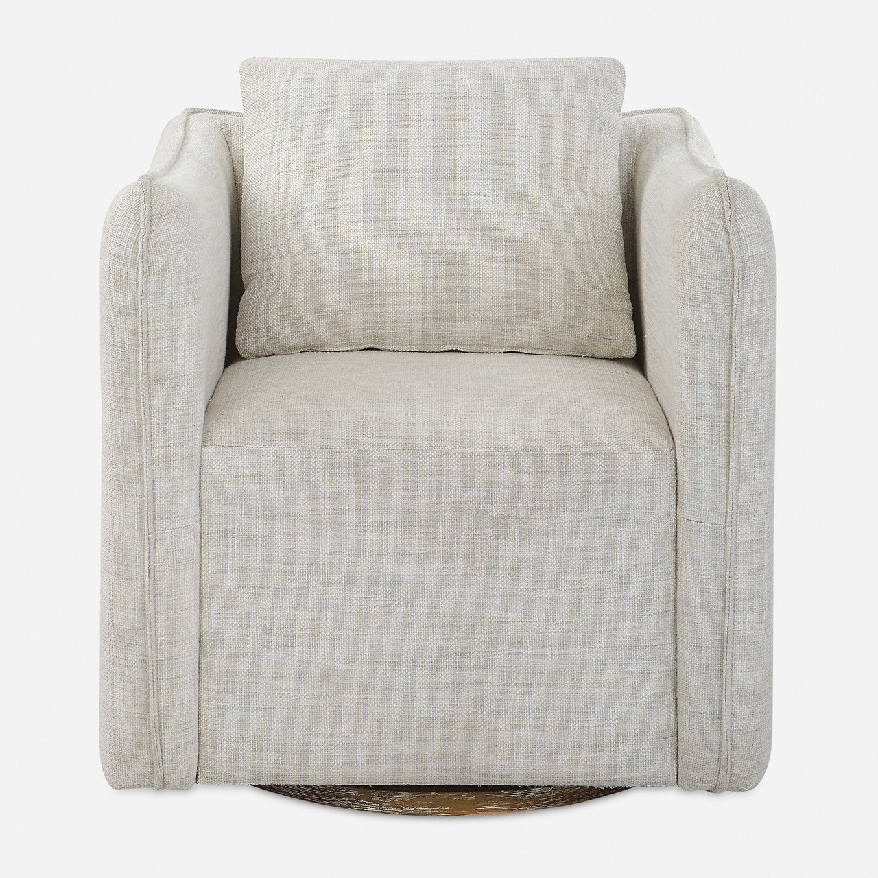Uttermost Corben White Swivel Armchair