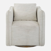 Uttermost Corben White Swivel Armchair