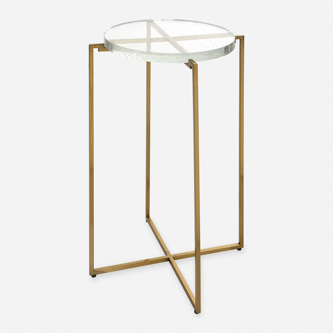 Uttermost Star-crossed Glass Accent Table