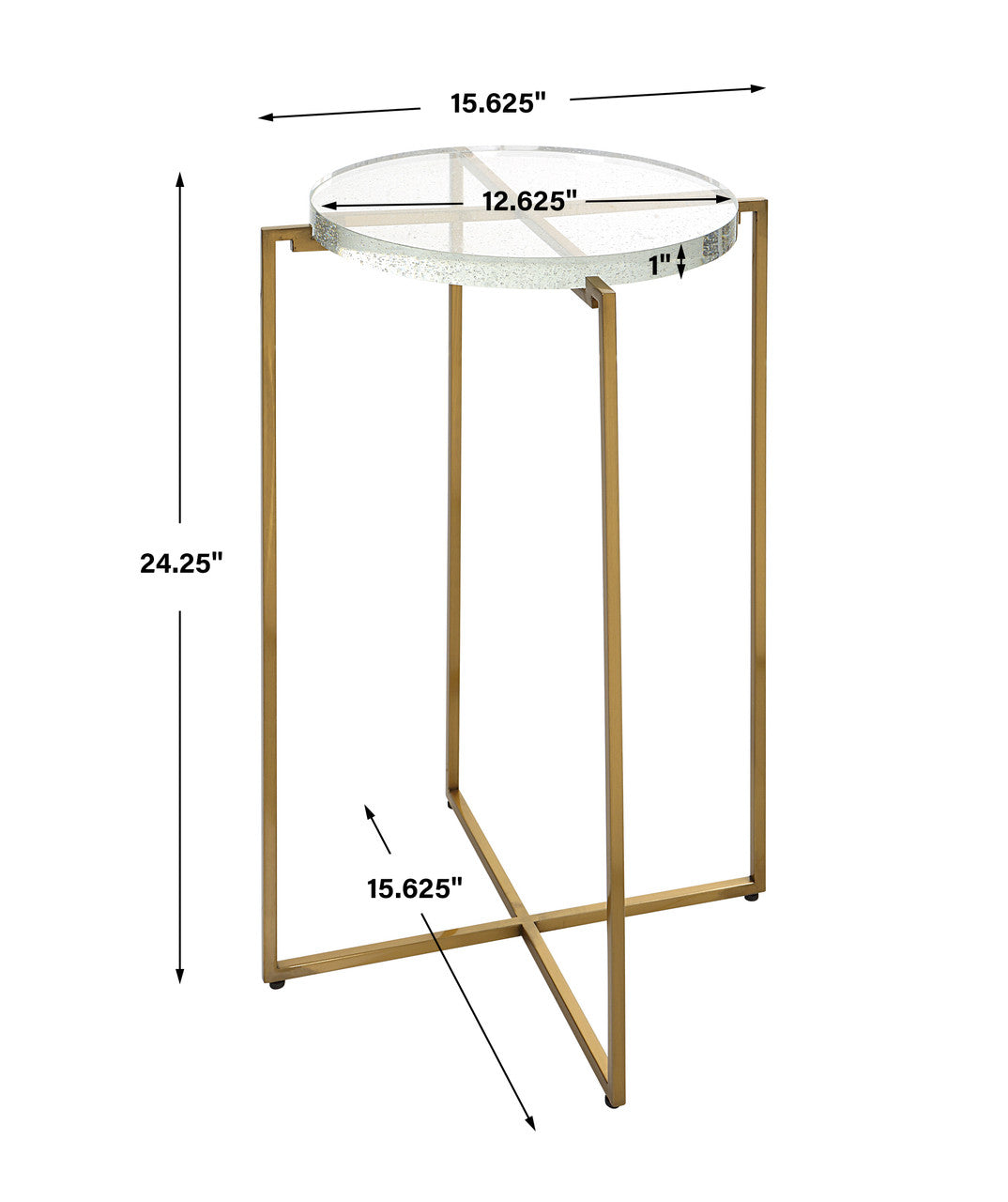 Uttermost Star-crossed Glass Accent Table