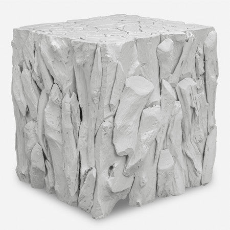 Teak Root White Bunching Cube
