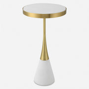 Uttermost Apex White Concrete Accent Table