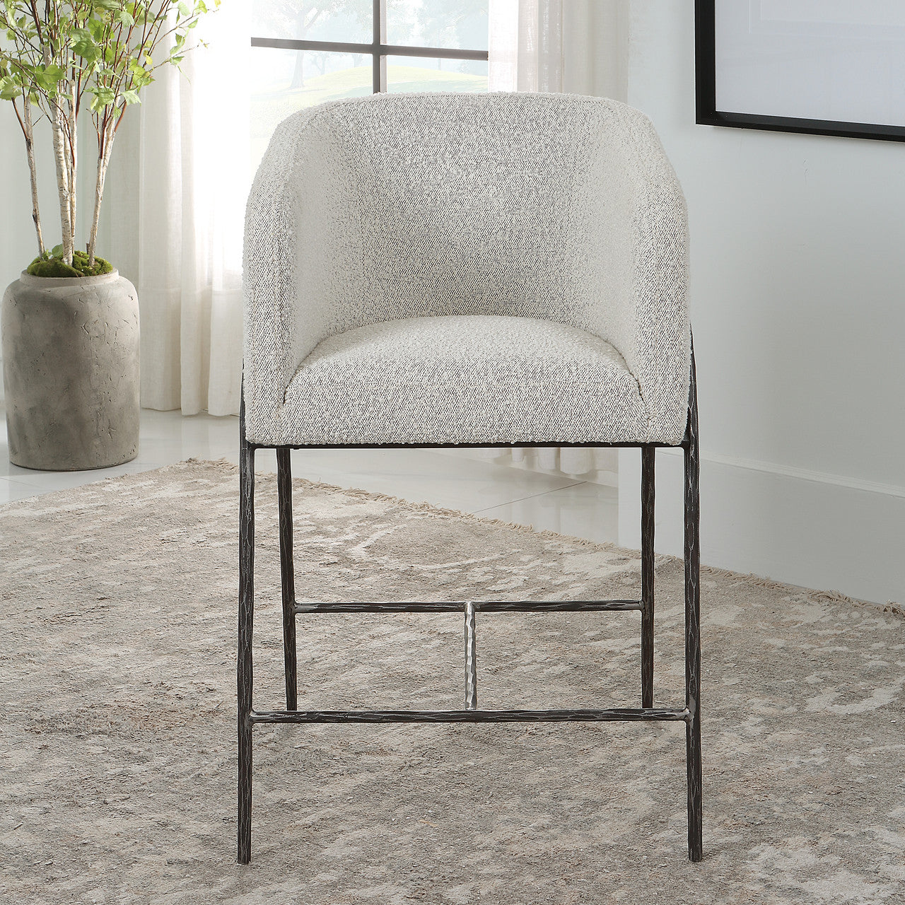 Uttermost Jacobsen Gray 27" Counter Stool