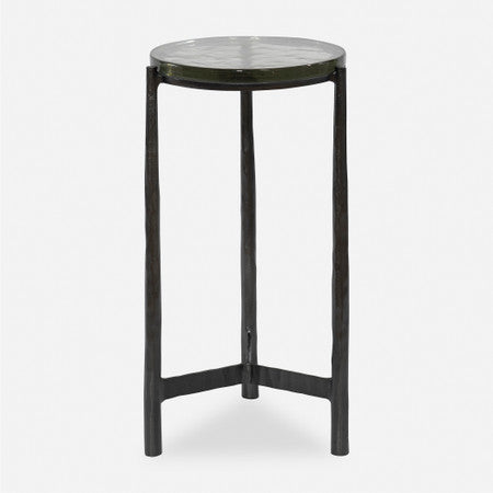Eternity Iron & Glass Accent Table