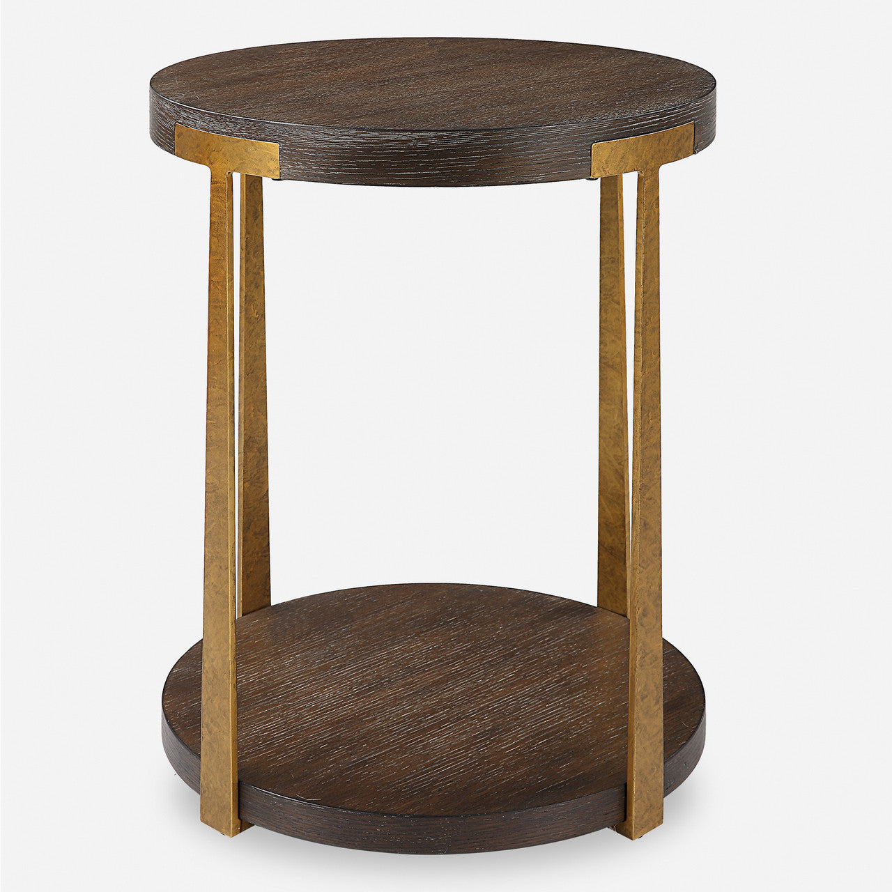 Uttermost Palisade Round Wood Side Table