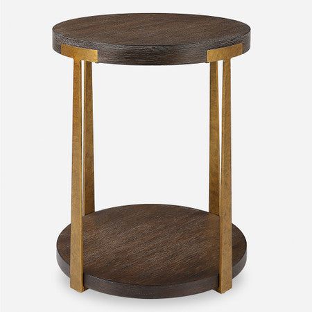 Palisade Round Wood Side Table