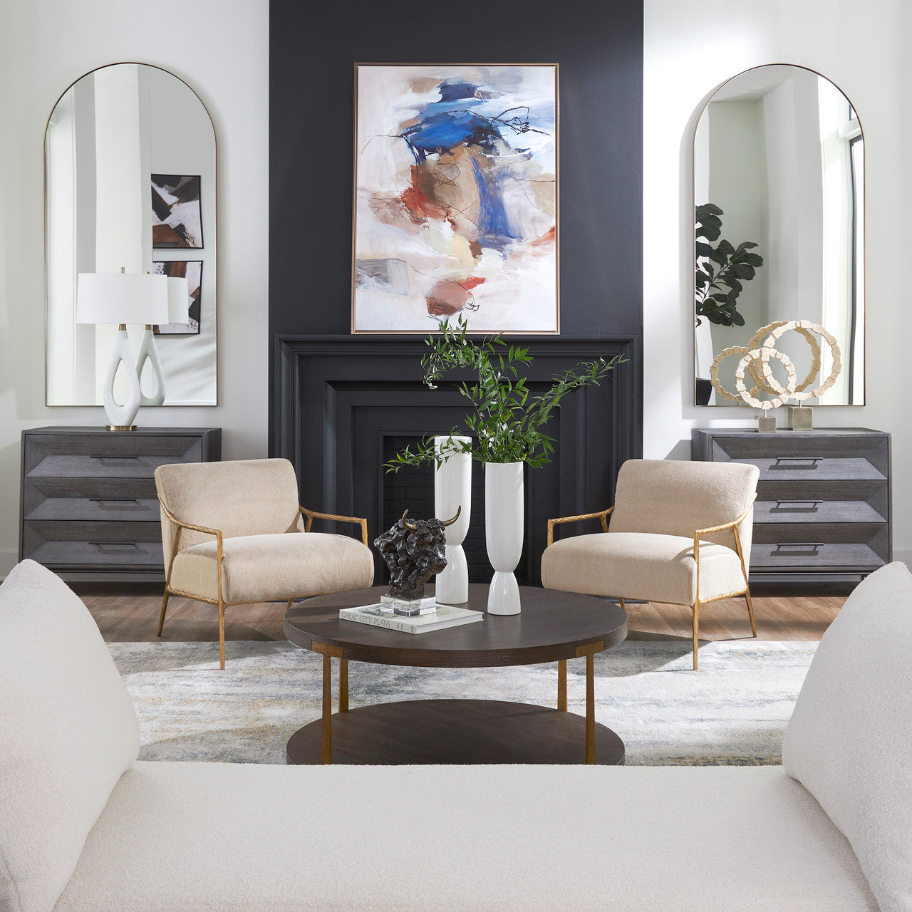 Uttermost Palisade Round Wood Coffee Table