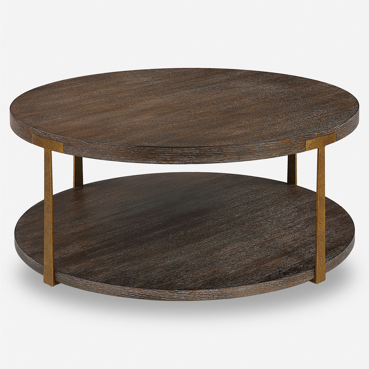 Uttermost Palisade Round Wood Coffee Table