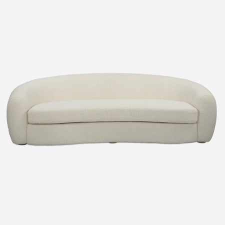 Capra Art Deco White Sofa