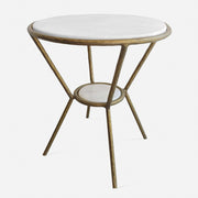 Uttermost Refuge Round White Side Table