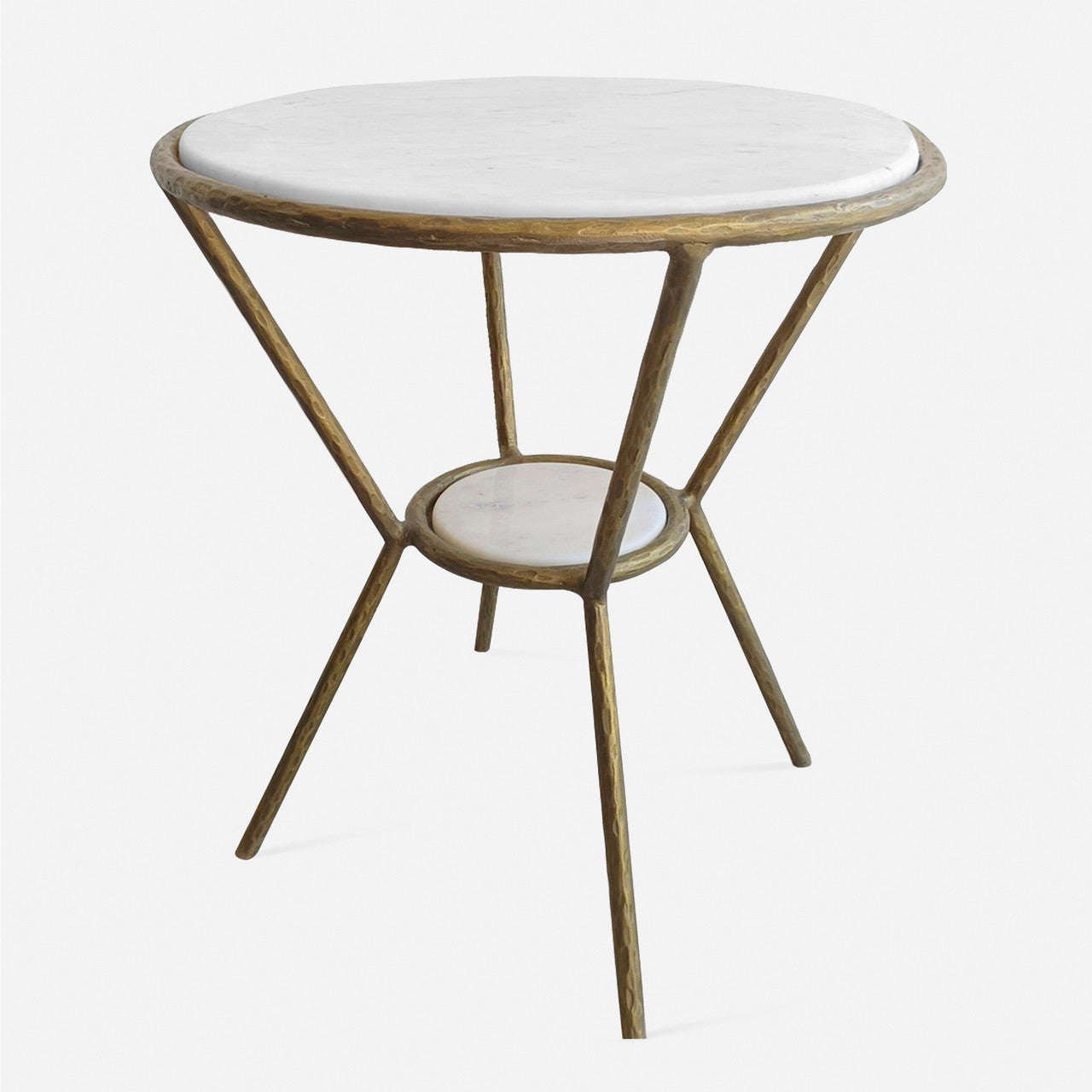 Uttermost Refuge Round White Side Table