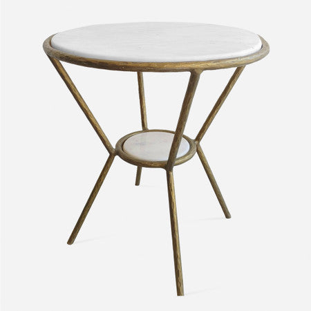Refuge Round White Side Table