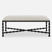 Uttermost Iron Drops Cushioned Bench