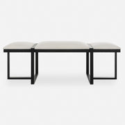 Uttermost Triple Cloud Modern Upholstered Bench