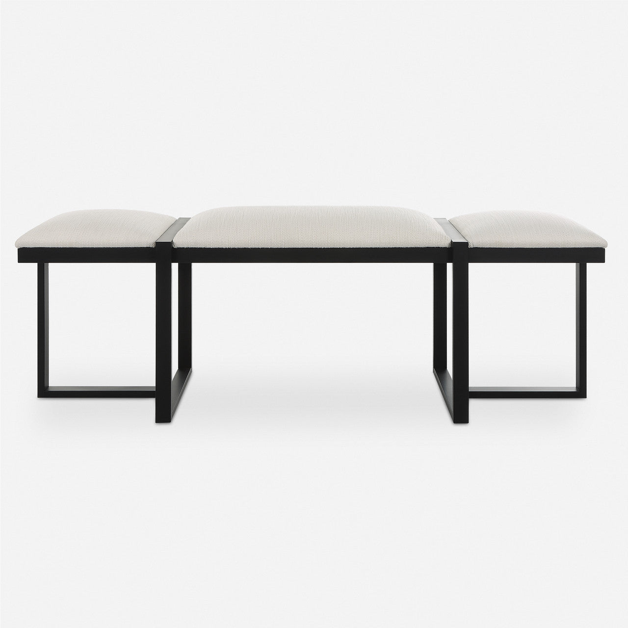 Uttermost Triple Cloud Modern Upholstered Bench