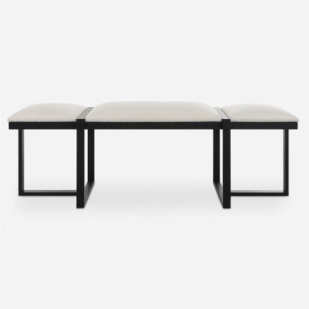 Triple Cloud Modern Upholstered Bench