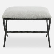 Uttermost Brisby Gray Fabric Small Bench