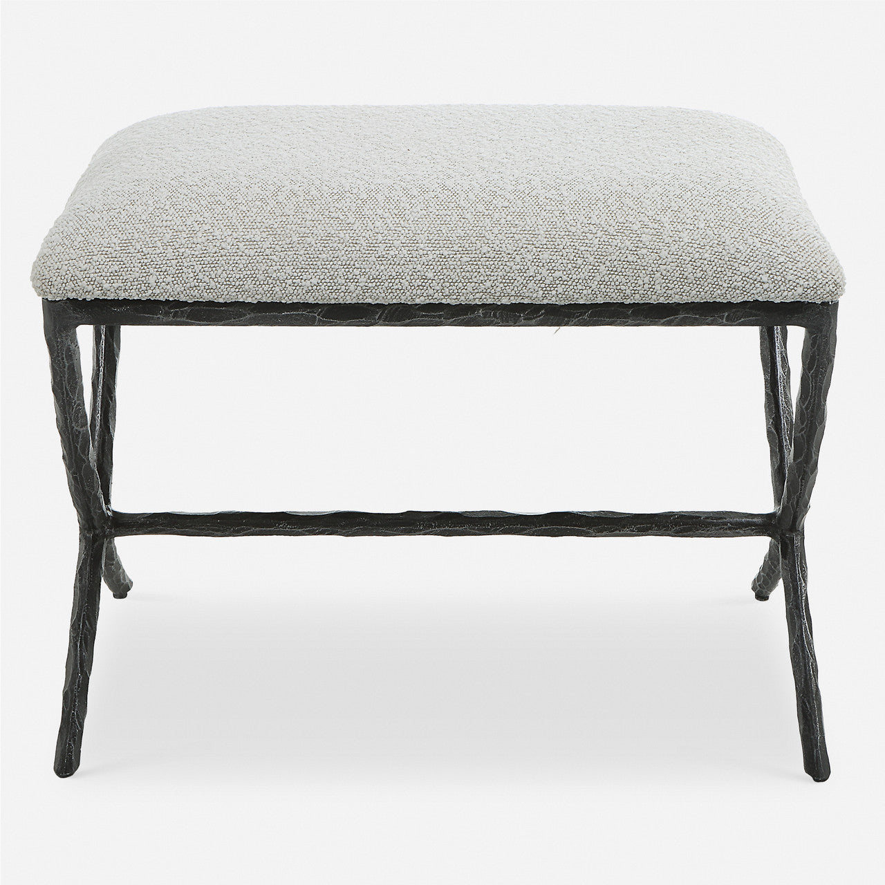 Uttermost Brisby Gray Fabric Small Bench