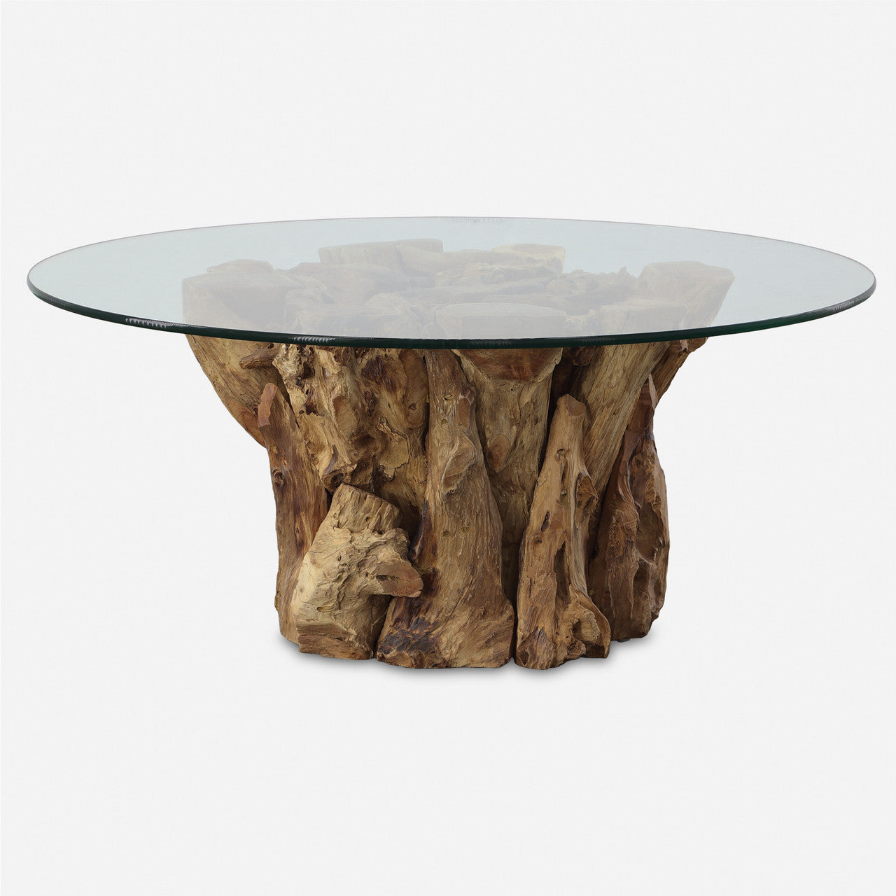 Uttermost Driftwood Glass Top Large Coffee Table