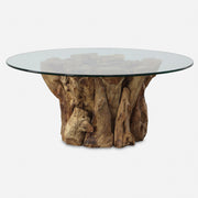 Uttermost Driftwood Glass Top Large Coffee Table