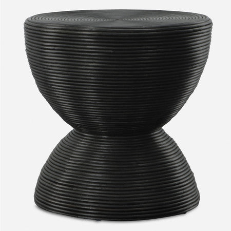 Bongo Black Rattan Side Table