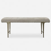 Uttermost Imperial Upholstered Gray Bench