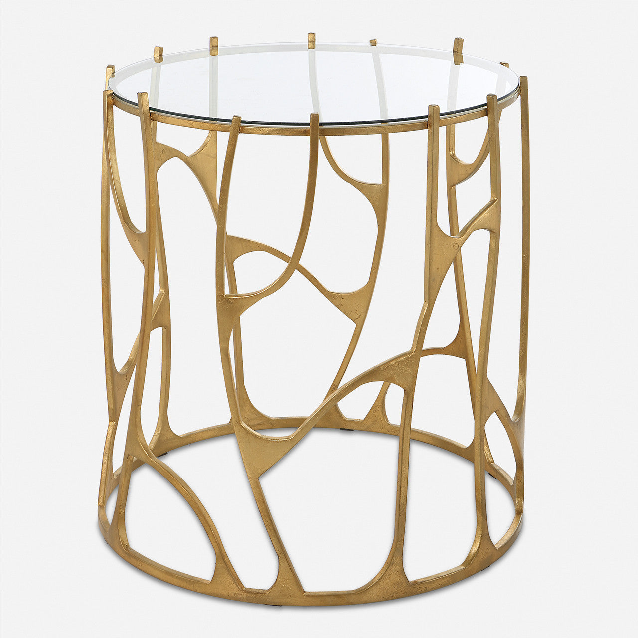 Uttermost Ritual Round Gold Side Table